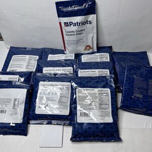 4Patriots 12 pks 88 serve LOT Food Variety Camping Survival Emergency 25 yr NEW